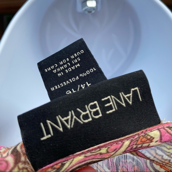 Lane Bryant wrap tie blouse size 14/16 multi color - Picture 4 of 4